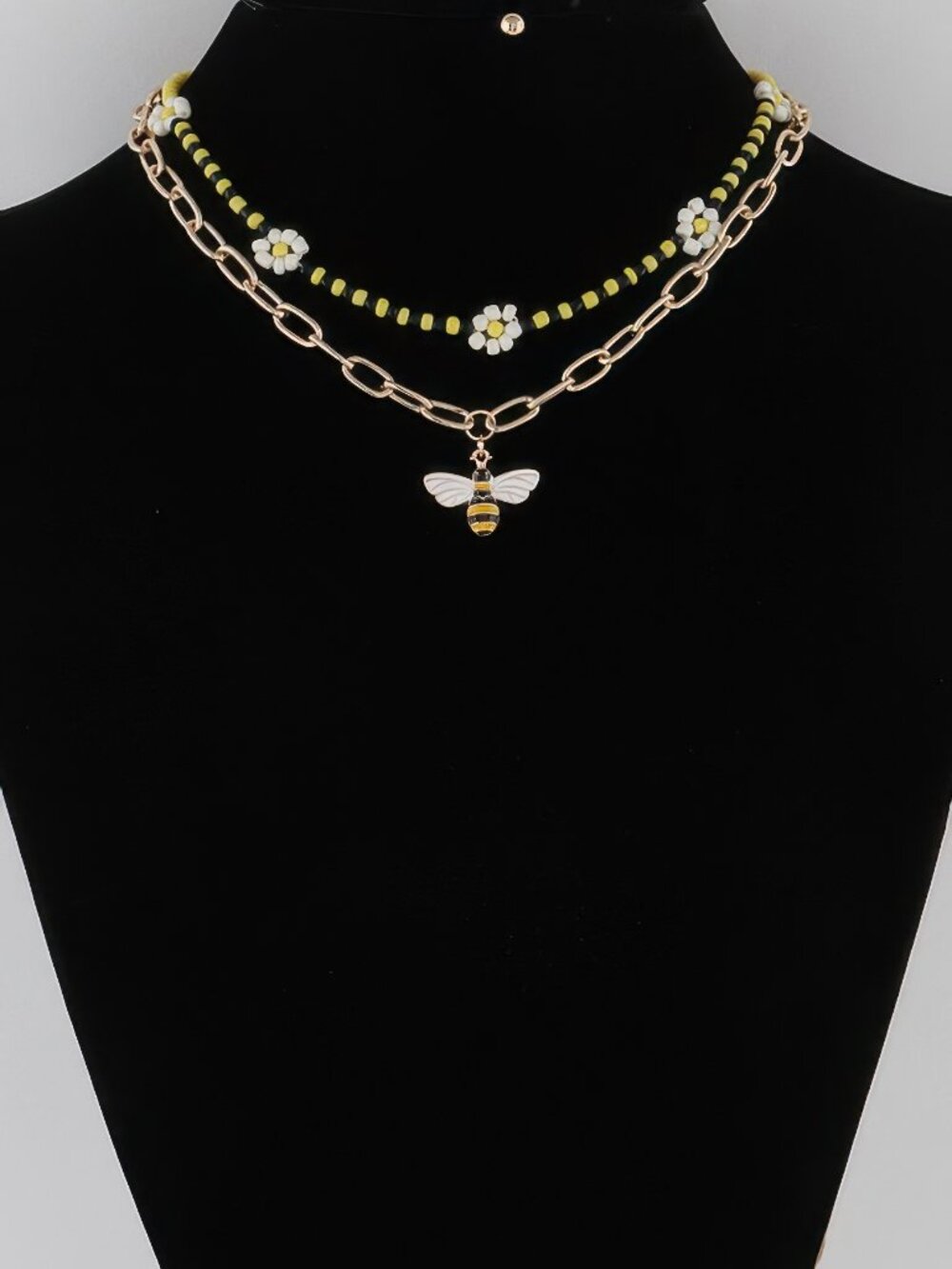 Multi Flower Charms Necklace